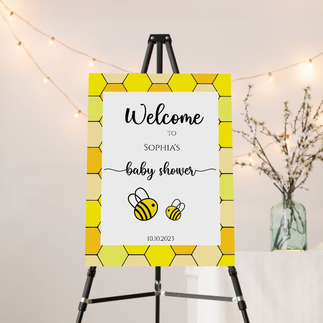 Little Bee baby shower foam board (In Situ (Stand))
