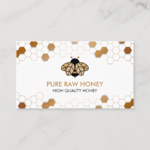 Little Bee flying on the Honeycomb Apiarist Business Card