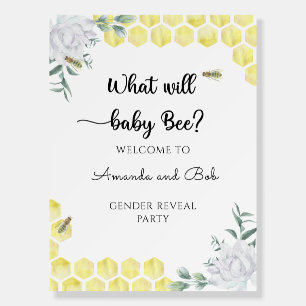 Little Bee Gender reveal party Foam Board