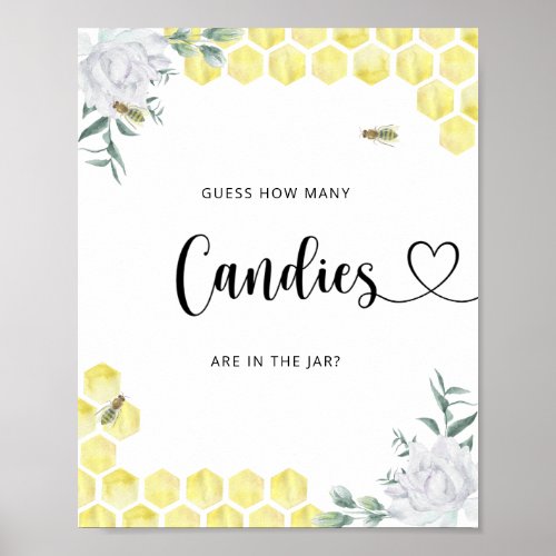 Little BEE guess how many candies  Poster