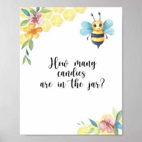 Little BEE guess how many candies Poster
