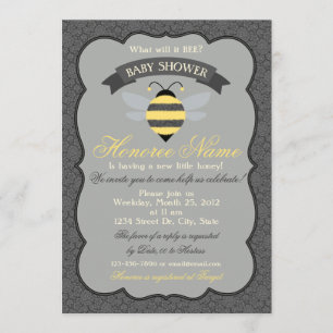Little Bee Shower Invitation