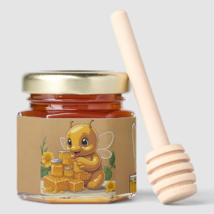 Little bee with honey jar favors