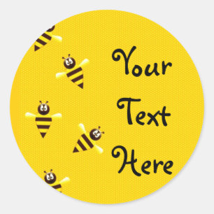 Little Bees Classic Round Sticker