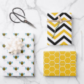 black and white bee Wrapping Paper by Simple but Splendid