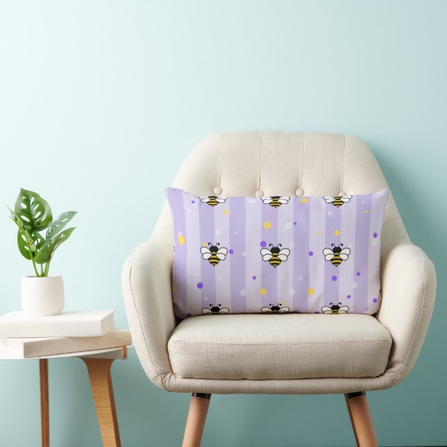 Little bees  lumbar pillow (Chair)