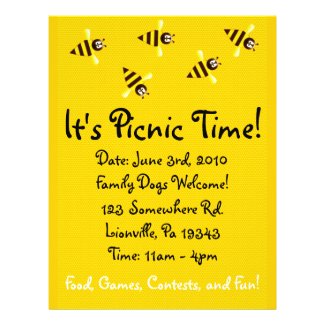 Little Bees Picnic Flyer