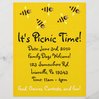 Little Bees Picnic Flyer