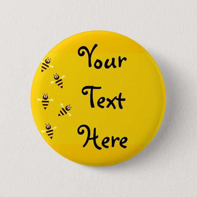 Little Bees Pinback Button (Front)