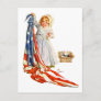 Little Betsy Ross and the America Flag Postcard