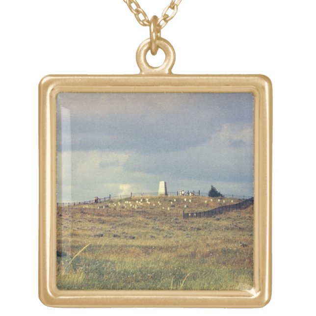 Little Bighorn Battlefield National Monument (phot Gold Plated Necklace (Front)