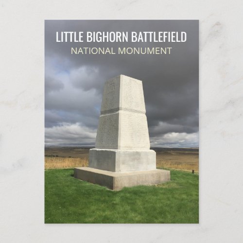 Little Bighorn Burial Monument Postcard