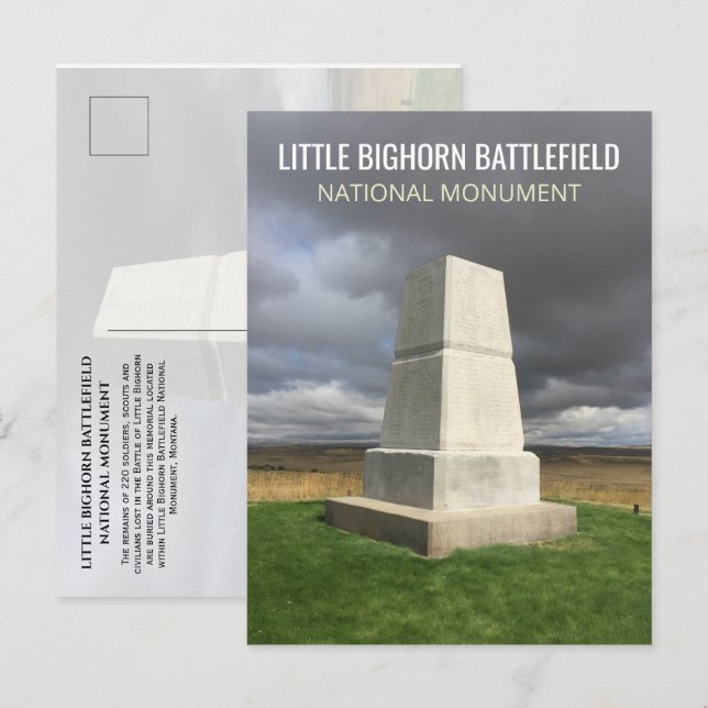 Little Bighorn Burial Monument Postcard (Front/Back)