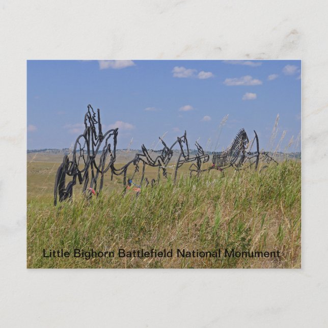 Little Bighorn Memorial Postcard (Front)