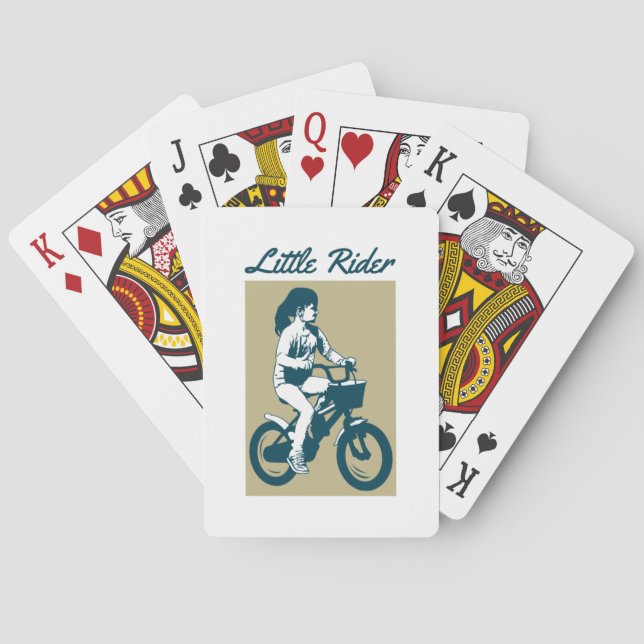 Little Bike Rider - Lovely Design Poker Cards (Back)