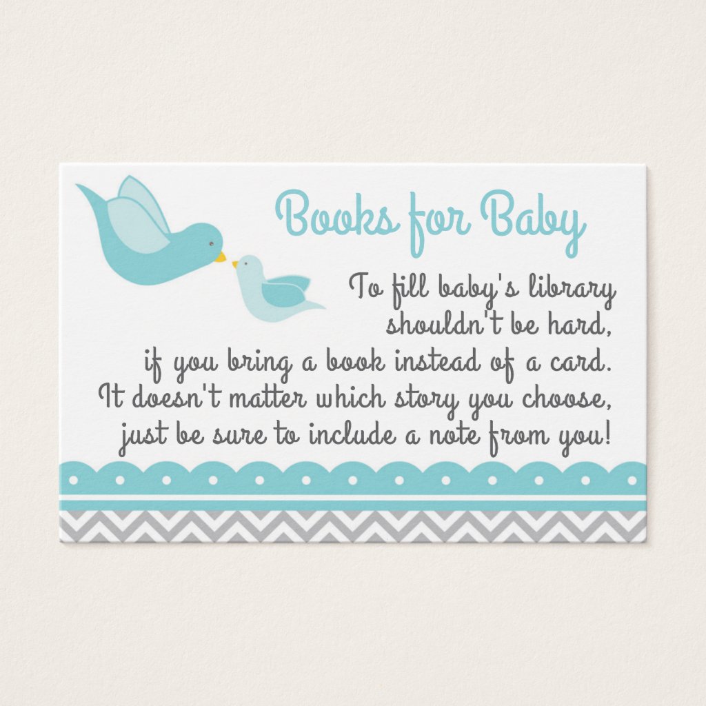 Little Bird Baby Shower Book Request Card