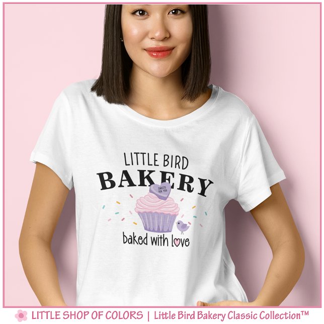 Little Bird Bakery Cute Cupcake T-Shirt (Creator Uploaded)