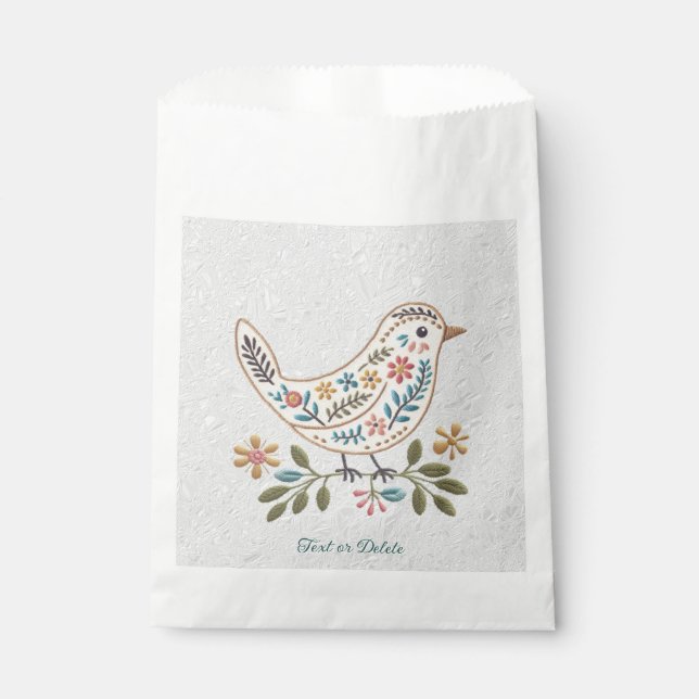 Little Bird Colorful Floral Favor Bags (Front)