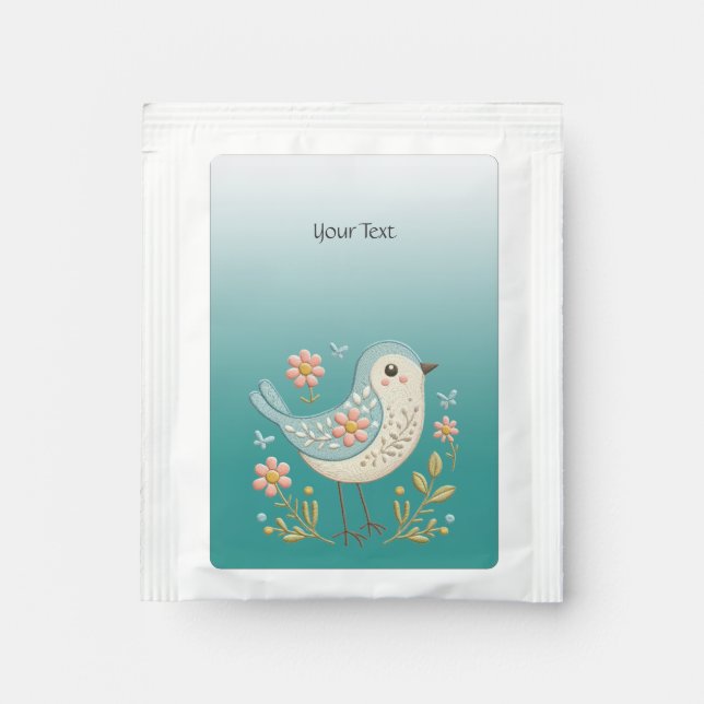 Little Bird Floral Green Tea Bag Drink Mix (Front)