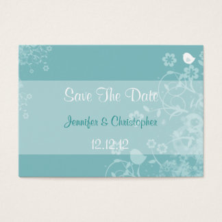 Little Bird Floral - Teal & White