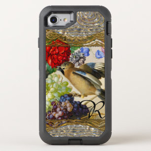 Little Bird From the Past Vintage Cool Monogram OtterBox Defender iPhone SE/8/7 Case