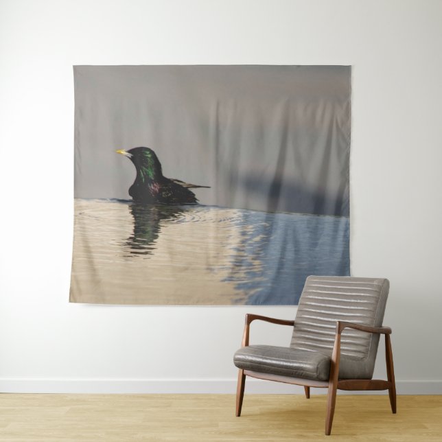 Little Bird on Water Tapestry (In Situ (Horizontal))