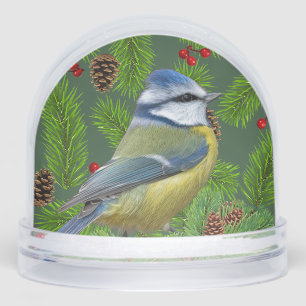 Little Bird & Pinecones Snow Globe