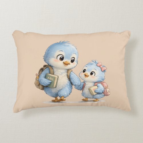 Little Bird Siblings Accent Pillow