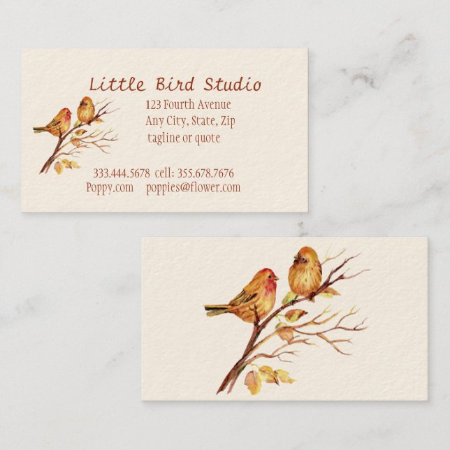 Little Bird Studio Custom Business Card (Front/Back)