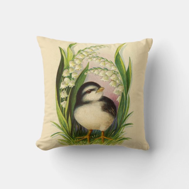 Little Bird Vintage Pillow (Front)
