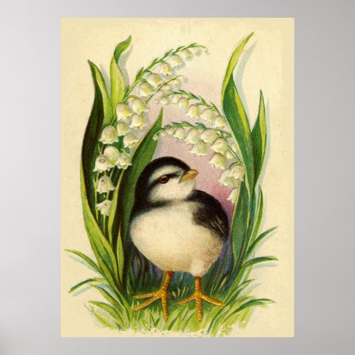 Little Bird Vintage Poster