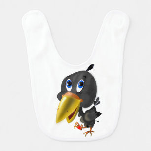 Little Bird with Heart Gift Funny Baby Bib
