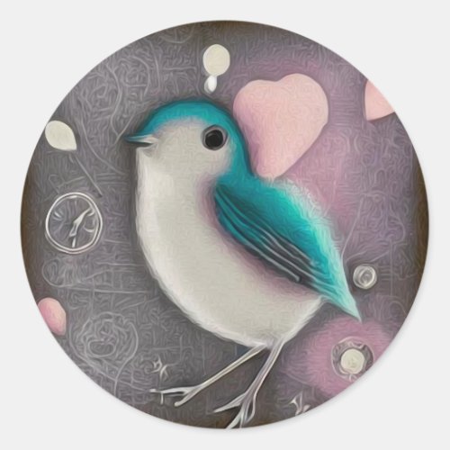 Little Birdie Classic Round Sticker