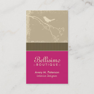 Little Birdie Custom Business Cards (fuchsia)