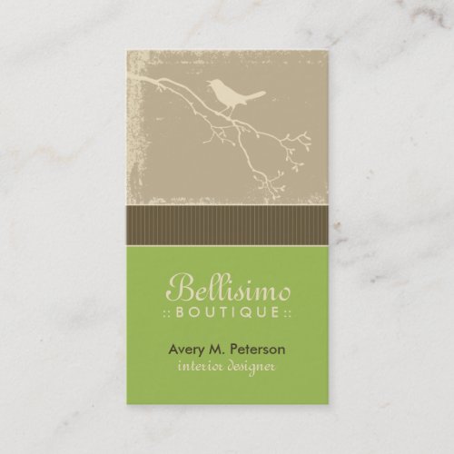 Little Birdie Custom Business Cards green apple