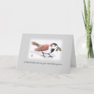 Little Birdie Get Well Card