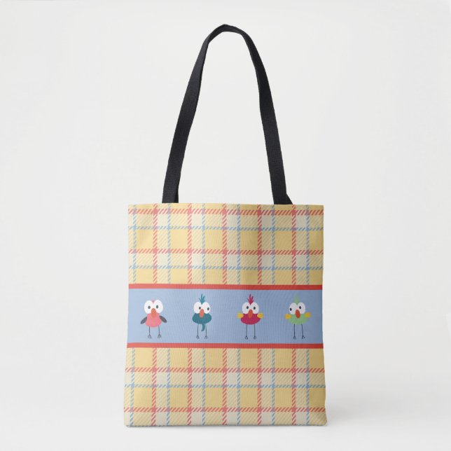 Little Birdies Custom All-Over-Print Tote Bag (Front)
