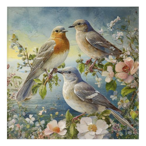 Little birds acrylic print