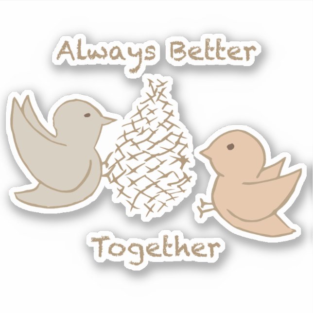Little Birds and Chicks - Little Birdies coll. Sticker (Front)
