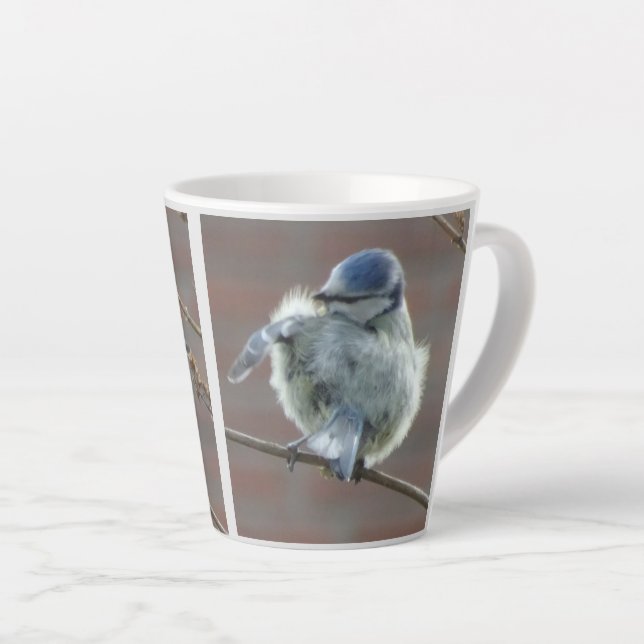 Little Birds Collage Latte Mug (Right Angle)