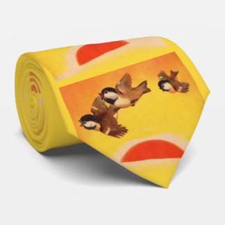 little birds greet the morning  neck tie