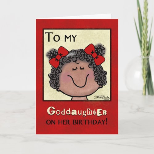 Little Birthday Girl for  Goddaughter Card