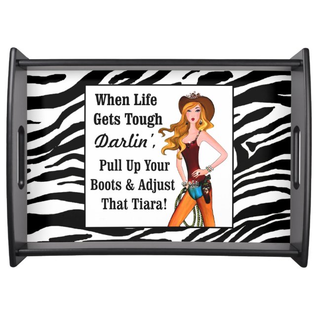 Little Bit Country and a Whole Lotta DIVA! Serving Tray (Front)