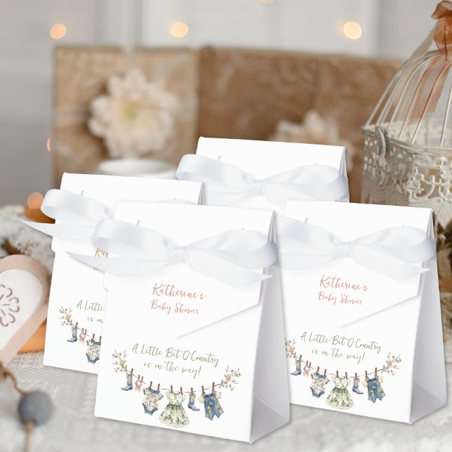 Little Bit Of Country Clothesline Baby Shower Favor Boxes (Creator Uploaded)