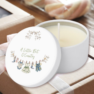 Little Bit Of Country Clothesline Baby Shower Mini Candle Favors