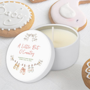 Little Bit Of Country Winter Boho Baby Girl Shower Mini Candle Favors