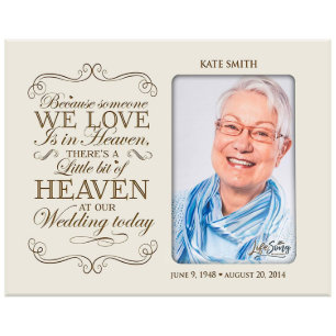 Little Bit of Heaven Memorial Ivory Picture Frame