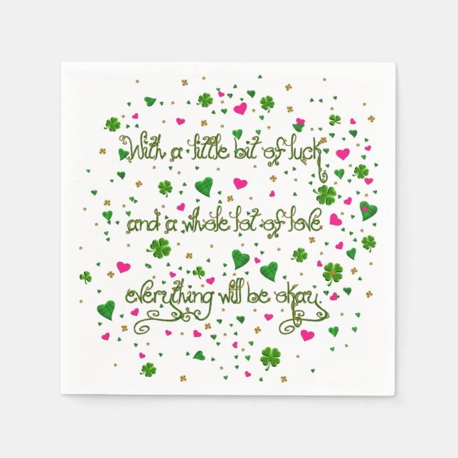 Little Bit of Irish Luck-Paper Napkins (Front)