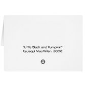 Little Black and Pumpkin Cards (Back Horizontal)