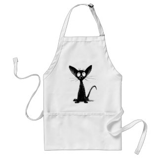 Little Black Cat Adult Apron